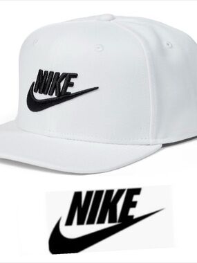 Nike Unisex White Cotton Dri-FIT Pro Structured Futura Cap Hat